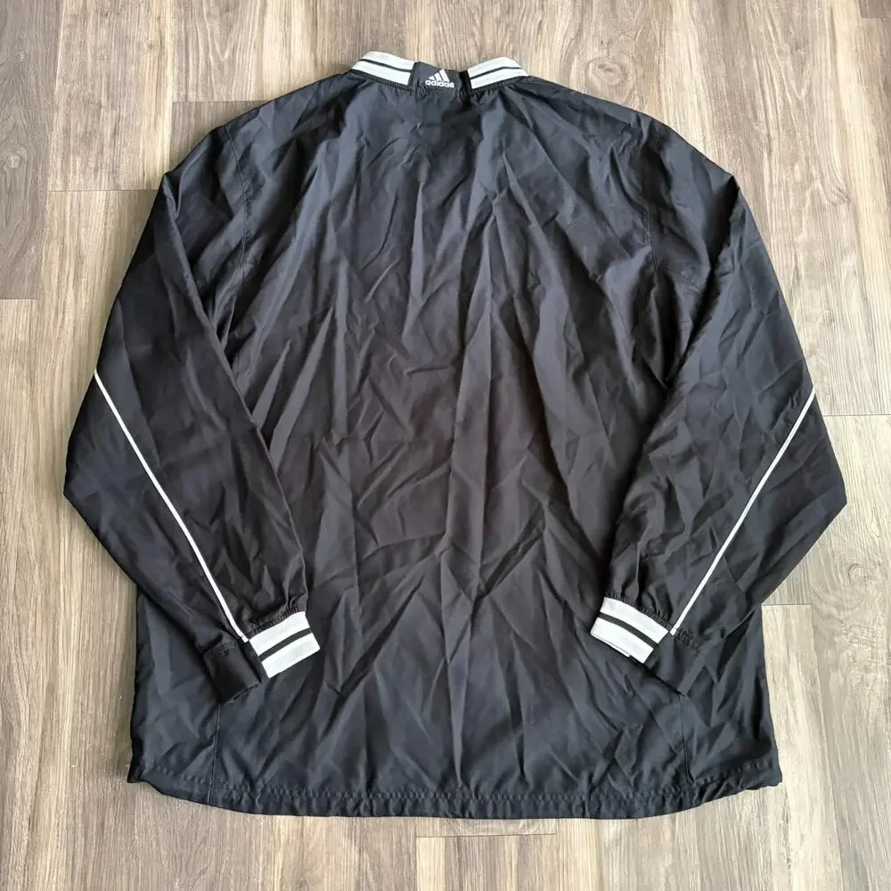 Adidas Chicago Bulls Pullover Windbreaker Jacket Black Size XL Tall Team Issue